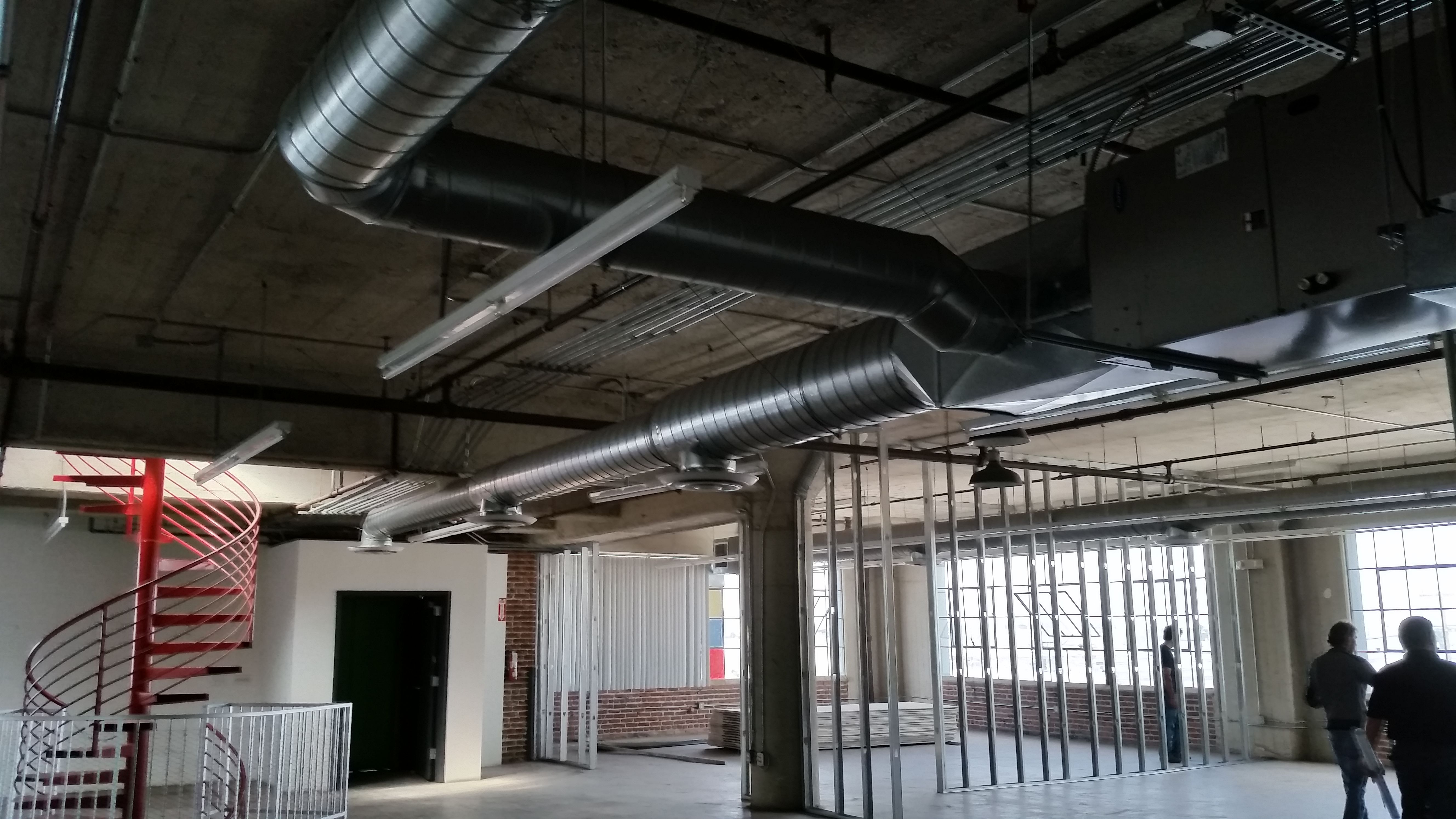 duct work in a commercial space 